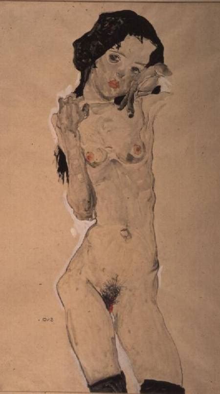 Nude Egon Schiele als Kunstdruck oder handgemaltes Gemälde