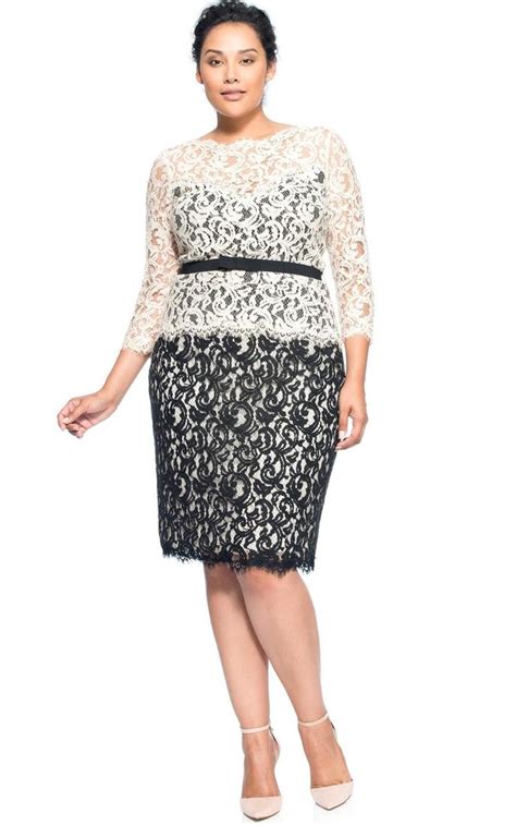 Plus Size Lace Cocktail Dress Pluslook Eu Collection