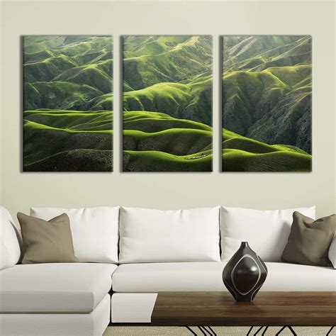 wall26 - 3 Panel Canvas Wall Art - Majestic Natural Landscape Triptych ...