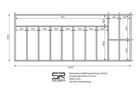 Besteckeinsatz K F R Gerade Zargen Einzelanfertigung Inkl Freier