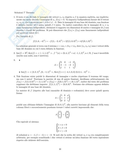 Esercizi Svolti Di Algebra Lineare E Geometria