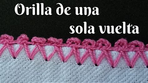 🌸 Como Tejer Orilla De Una Sola Vuelta Para Servilletas【súper Fácil