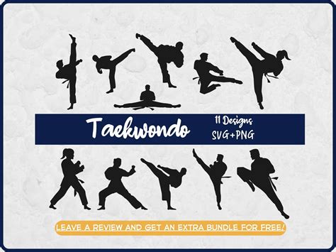 Taekwondo Svg Bundle Taekwondo Cut File Commercial Use Tae Etsy Canada