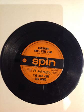 Ram Jam Big Band Sunshine And I Feel Fine Vinyl Rpm Single