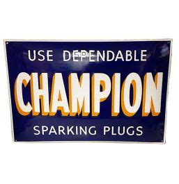 Champion Dependable Spark Plugs Enamel Sign X Cm Fiftiesstore