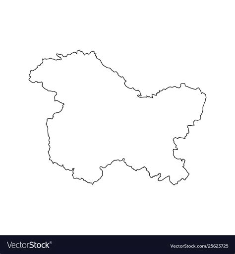 Pakistan map in outline Royalty Free Vector Image