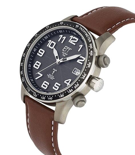 Eco Tech Time Solar Drive Radio Controlled Titanium Men's Watch EGT ...