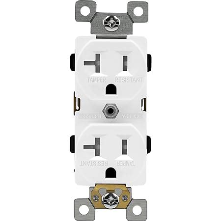 UltraPro GE Duplex Heavy Duty Receptacle White Wall Outlet