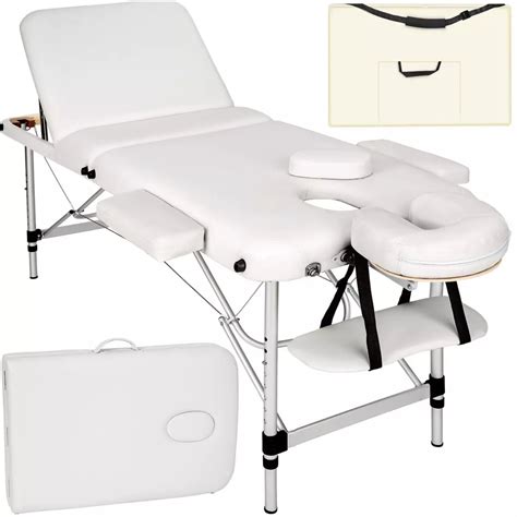 Tectake Table De Massage Pliante 3 Zones Aluminium Portable Housse