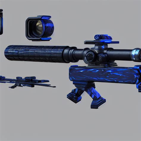 KREA AI - Concept art of futuristic energy sniper rifle, lar...