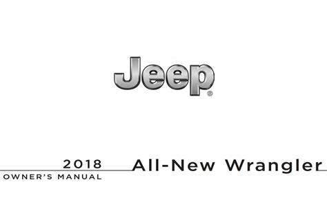 Jeep Wrangler 2018 Owners Manual PDF For FREE