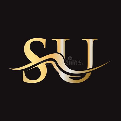 Letter Su Logo Design Initial Su Logotype Template For Business And