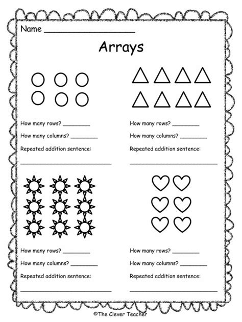 Repeated Addition Arrays Nd Grade Worksheets