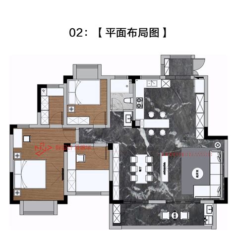 【海门中南漫悦湾】138㎡ 现代轻奢风格 研发方案户型解析 装修设计方案 南通锦华装饰