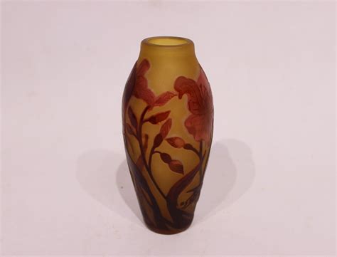 French Glass Vase by Emile Gallé 1900s for sale at Pamono