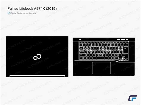 Fujitsu LifeBook A574K 2019 Cut File Template CutFileLabs