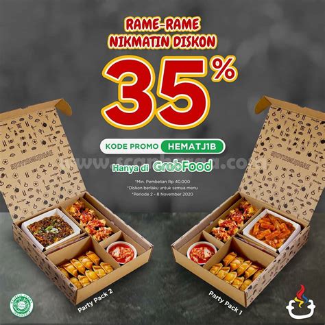 Promo Mujigae Paket Party Pack Diskon Pesan Antar Via Grabfood