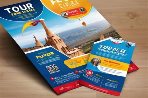 Premium Photo Vector Travel Flyer With Photo Of Destinations