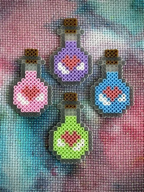 Potion Bottle Perler Bead Candee Necklace Detroit Mall