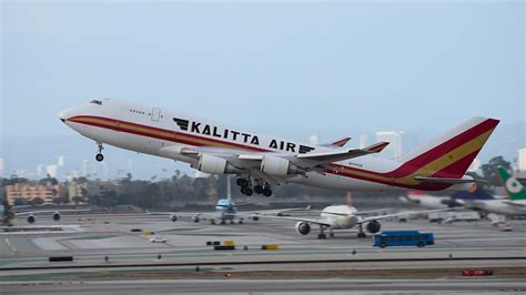 Kalitta Air Cargo Boeing 747-400F [N744CK] Departing LAX. - YouTube