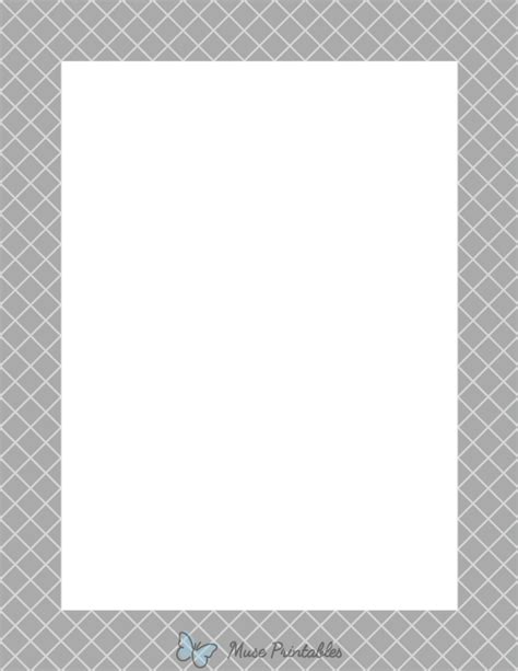 Printable Gray Lattice Page Border