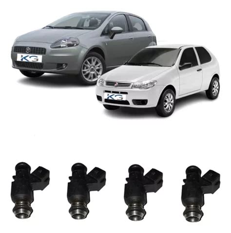 Kit 4 Bicos Injetores Delphi Fiat Punto Palio 1 8 8v Flex