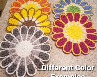 Flower Hot Pad Etsy