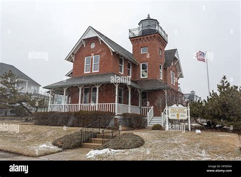 The Sea Girt Lighthouse in Sea Girt, New Jersey, USA. This lighthouse ...