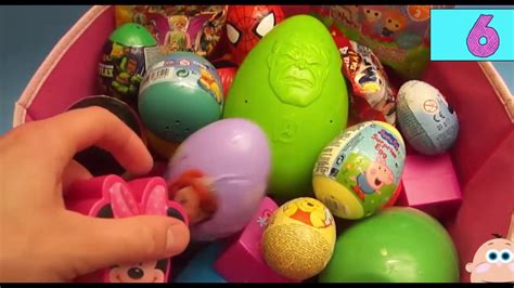 NEW Huge 101 Surprise Egg Opening Kinder Surprise Peppa Pig Spider Man