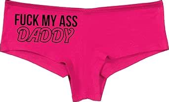 Knaughty Knickers Fuck My Ass Daddy Anal Sex Submissive Hot Pink Underwear At Amazon Womens