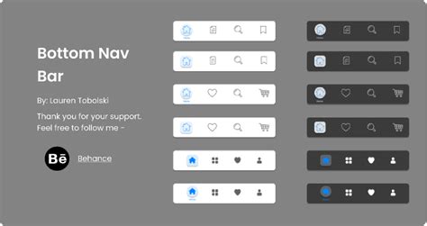 Bottom Nav Bars Figma