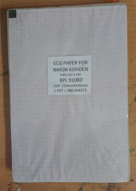 Chemical Coated ECG Paper For NIHON KOHDEN 210mmx140mm 10 At Rs 400