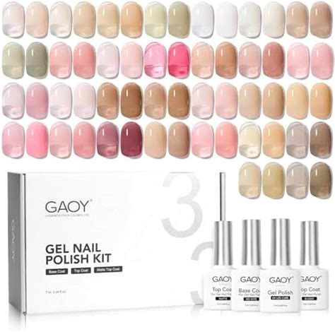 Amazon GAOY Nude Blue Green Gel Nail Polish Set Colors Dark Green Gray Olive Soak Off