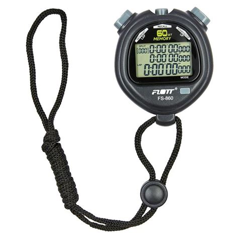 ᐉ Секундомер электронный Flott с памятью на 60 результатов Черный (FS ...