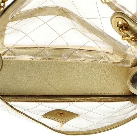 Chanel Vintage Naked Flap Bag Quilted PVC Maxi At 1stDibs