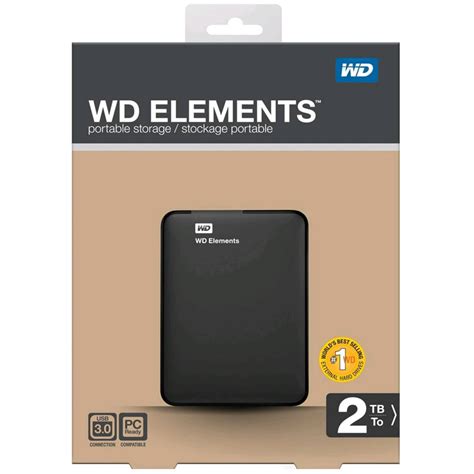 Western Digital Elements Taşınabilir Disk 2 TB USB 3 0 2 5 Siyah