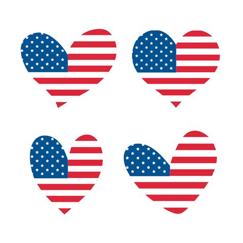 Free American Flag Heart Vector Template Edit Online And Download