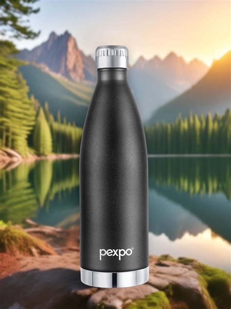 Buy Pexpo Extreme Knight Black ISI Certified Thermosteel Hot Cold Flask Water Bottle Ml