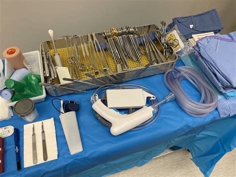 Partial/Subtotal Calcanectomy mayo stand and back table setup - CSTSetup