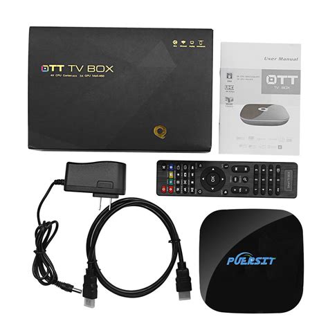 Puersit Q Box Android TV Box 2GB 16GB Amlogic S905 Ultra 4K HD Quad