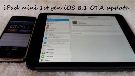 iPad mini 1st gen iOS 8 1 OTA over the air update 更新 YouTube