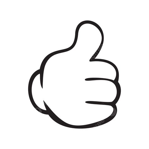 Thumbs Sideways Cartoon Hand Thumbs Cartoon Hand Png And Vector With