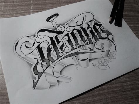 Chicano Arte Tattoo Lettering Design Sketch Tattoo Design Chicano