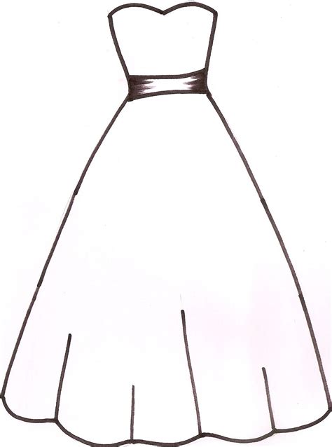 Wedding Dress Template - I drew this template at the request of CC user milknhoney. Thought it ...