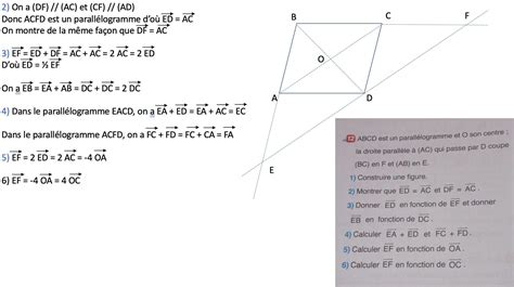 salut vous pouvez m aider s il vous plaît ABCD est un parallelogramme