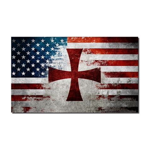 American Crusader Flag Decal – Warrior 12