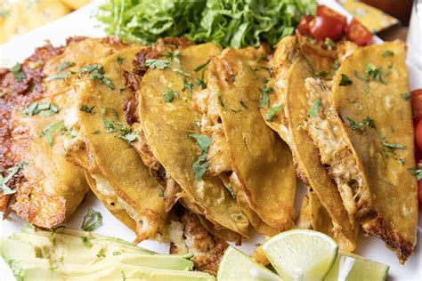 Crispy Chicken Tacos - Foodie With Family