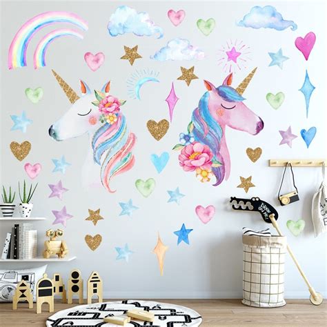 Large Unicorn Wall Decals Unicorn Decals Home Decor | Etsy