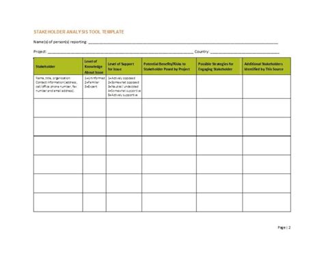 50 Free Stakeholder Analysis Templates (Excel & Word) ᐅ TemplateLab