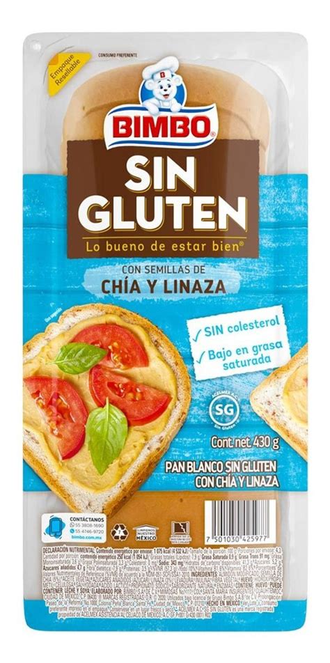 Pan Bimbo Sin Gluten Chia Y Linaza G Mercadolibre